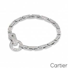 Cartier White Gold Diamond Agrafe Bracelet Cartier White Gold Diamond Agrafe Bracelet